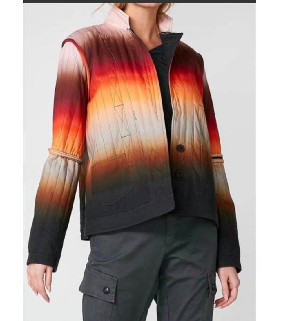 DART NÜ Denmark Rumi Reversible Jacket Size L Ombre Quilted Cotton NWT